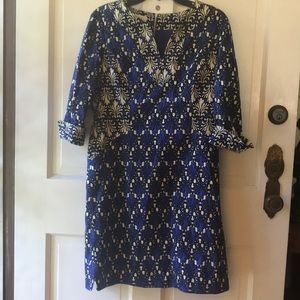 Blue printed Donna Morgan dress